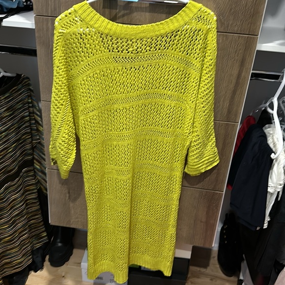 Miss sixty knit dress size small in chartreuse green. - Picture 4 of 4